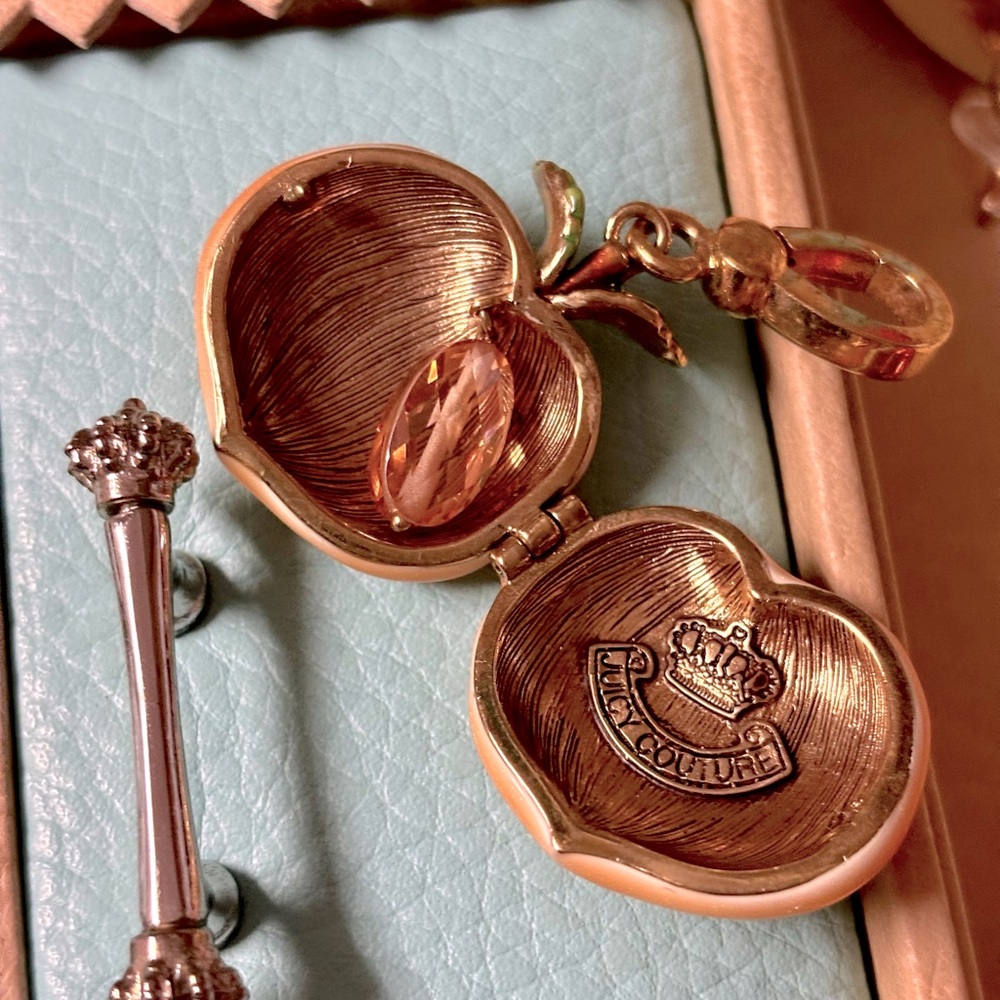 * SOLD * Juicy couture peach charm locket